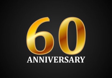 Siyah arkaplanda altmış altıncı yıldönümü