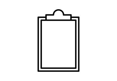 Beyaz üzerine siyah pano simgesi