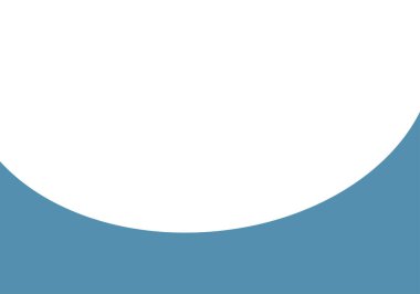 Mavi arkaplanda beyaz oval arkaplan