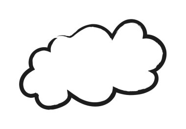 Siyah fırça darbesiyle oluşan bulut