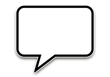 Siyah beyaz konuşma balonu çıkartması