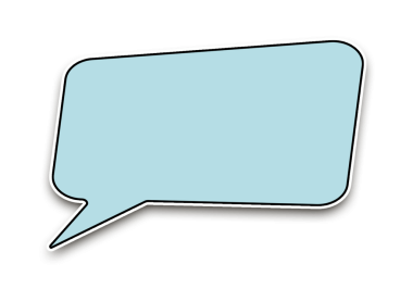 Siyah vuruşlu mavi konuşma kabarcığı etiketi