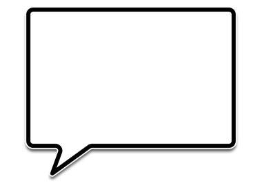 Siyah beyaz konuşma balonu çıkartması