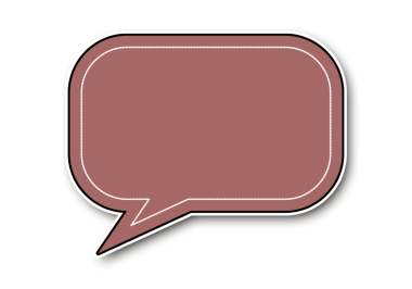 Siyah vuruşlu kırmızı konuşma balonu etiketi