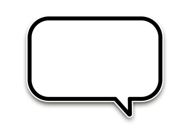 Siyah beyaz konuşma balonu çıkartması