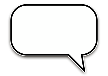 Siyah beyaz konuşma balonu çıkartması