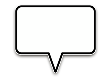 Siyah beyaz konuşma balonu çıkartması