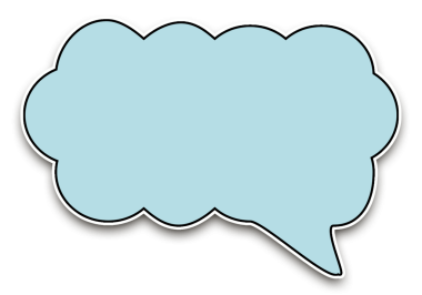 Yapıştırma olarak mavi konuşma balonu