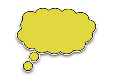 Sarı konuşma balonu veya düşünce balonu
