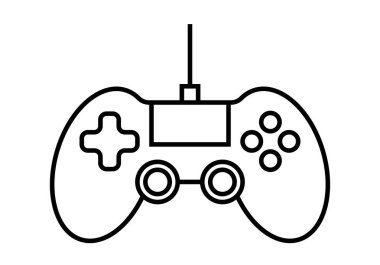 Bir oyun konsolunun siyah simgesi denetleyici veya denetleyici