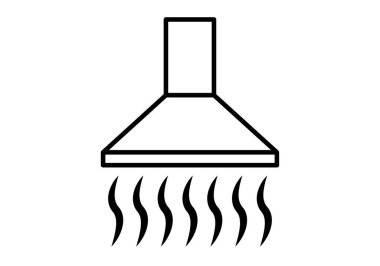 Mutfak sökücü başlığının siyah simgesi