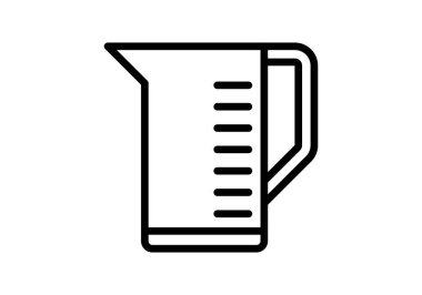 Su veya içecek için siyah sürahi simgesi