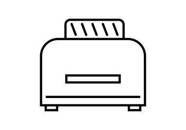 Ekmek kızartma makinesinin siyah simgesi.