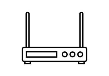 İnternet yönlendirici veya modem siyah simgesi