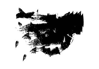 Beyaz arka planda siyah boya lekesi