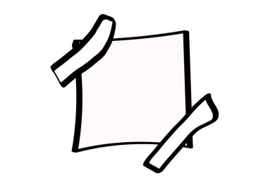 Kurdeleli siyah fırça darbesi.