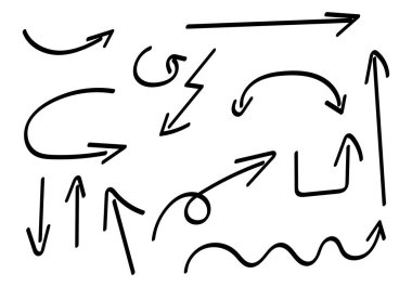 Siyah fırça darbesi ok simgesi sayfası