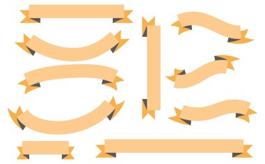 Beyaz arkaplanda sarı kurdele simgeleri