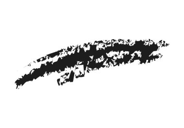 Beyaz arka planda siyah fırça darbesi