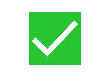 Beyaz keneli yeşil kare etiket