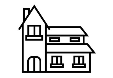 Klasik düz ev simgesi