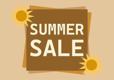 Yaz indirimi ya da güneşli poster