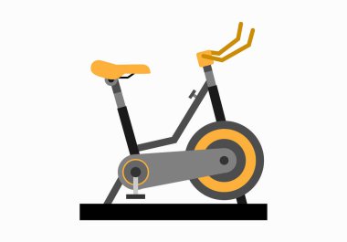 Spor için siyah ve sarı egzersiz bisikleti