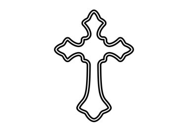 Kavisli haçın siyah simgesi