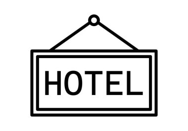 Otel başlıklı siyah imza simgesi