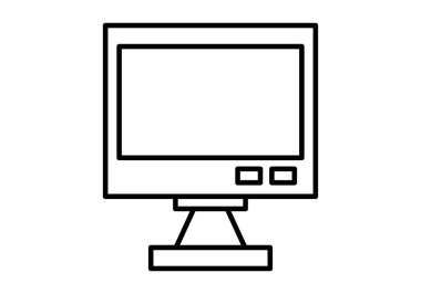 Siyah analog bilgisayar ekranı simgesi