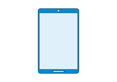 Ekranı açık mavi akıllı telefon simgesi