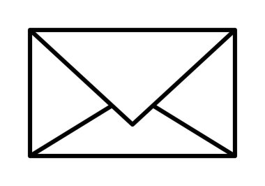 Siyah harf simgesi ya da mektuplaşma zarfı