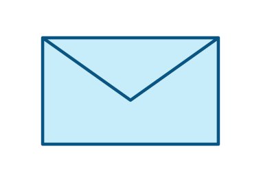 Kapalı mavi posta zarfı