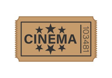 Kahverengi sinema bileti veya giriş