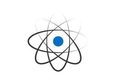 Çekirdek ve elektronları olan atomların simgesi