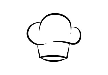 Şef şapkasının siyah simgesi.