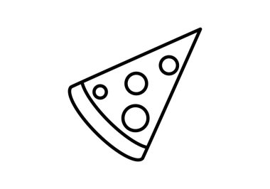 Pizza diliminin siyah simgesi.