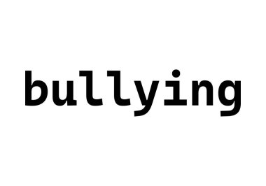 Black title of bullying or harassment clipart