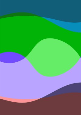 Mavi, yeşil, mor ve pembe kavisli katmanların dikey arkaplanı