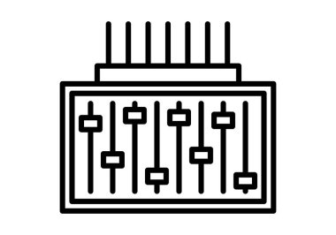 Kontrollü siyah elektrik kontrol simgesi