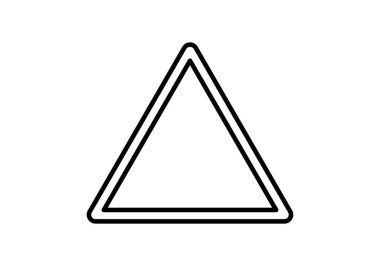 Siyah boş çift vuruş üçgeni simgesi