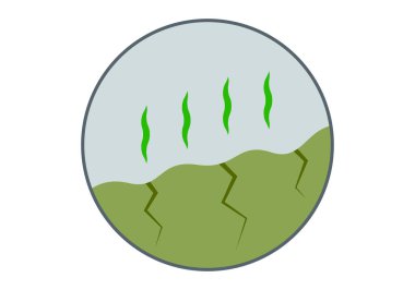 Icon of garbage dump or smelly pollution