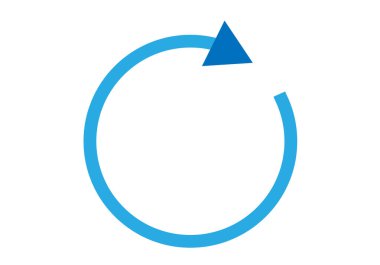 Mavi geribildirim çemberindeki ok