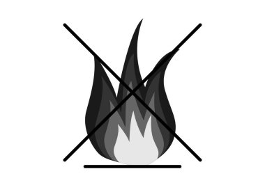 Siyah simge ateş yakmayı ve şenlik ateşini yasaklıyor