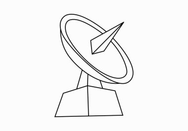 Radyo anteninin siyah simgesi