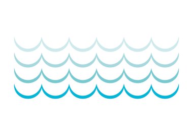 Koyu ve açık mavi deniz dalgaları.