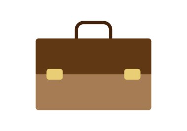 Altın tokalı kahverengi çanta.