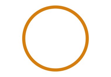 Beyaz arkaplanda turuncu çember