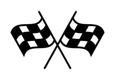 Siyah ve beyaz kare bitiş bayrağı