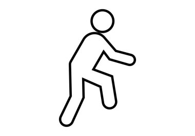 Siyah bir kişi tırmanıyor ya da tırmanıyor